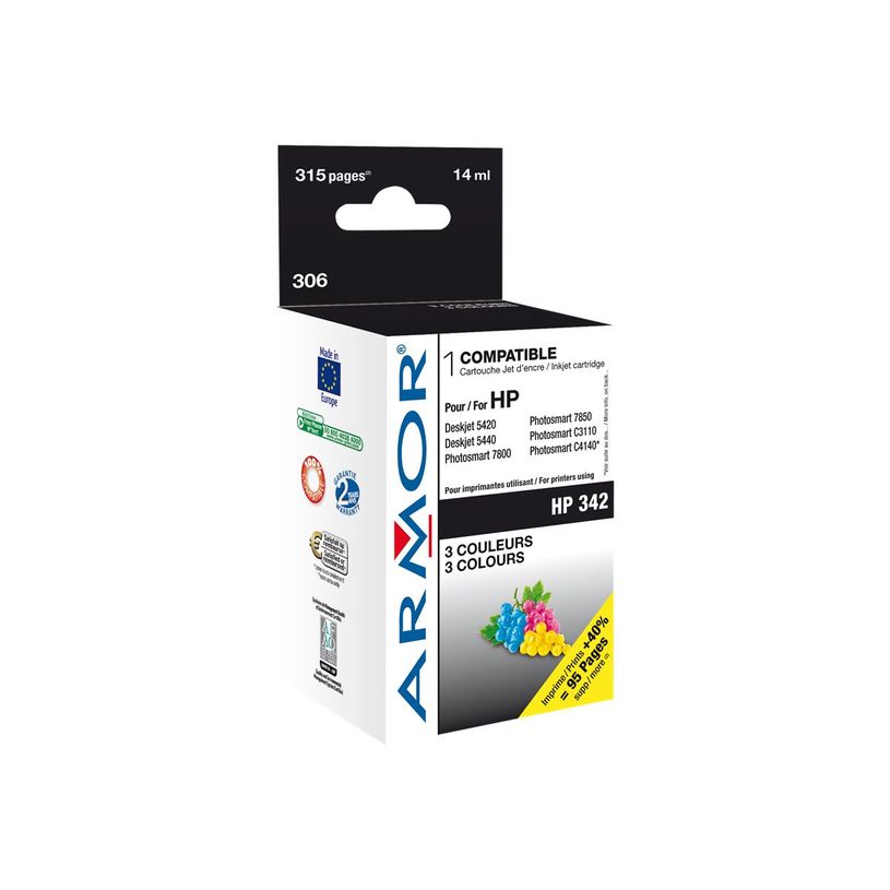 3112539229894-HP 342 remanufacturée Armor - couleurs (cyan, magenta, jaune) - cartouche d'encre-P_79153119_1-0