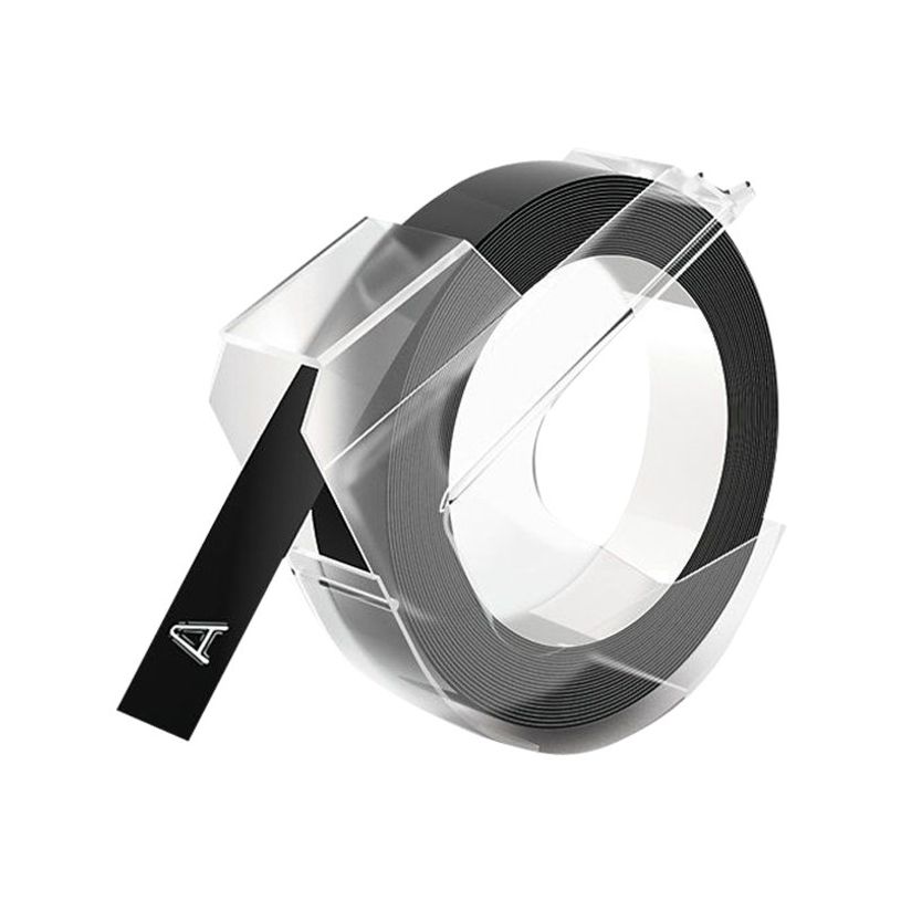 3501170898130-Dymo - Ruban d'étiquettes auto-adhésives 3D - 1 rouleau (9 mm x 3 m) - fond noir-P_79349076_3-1