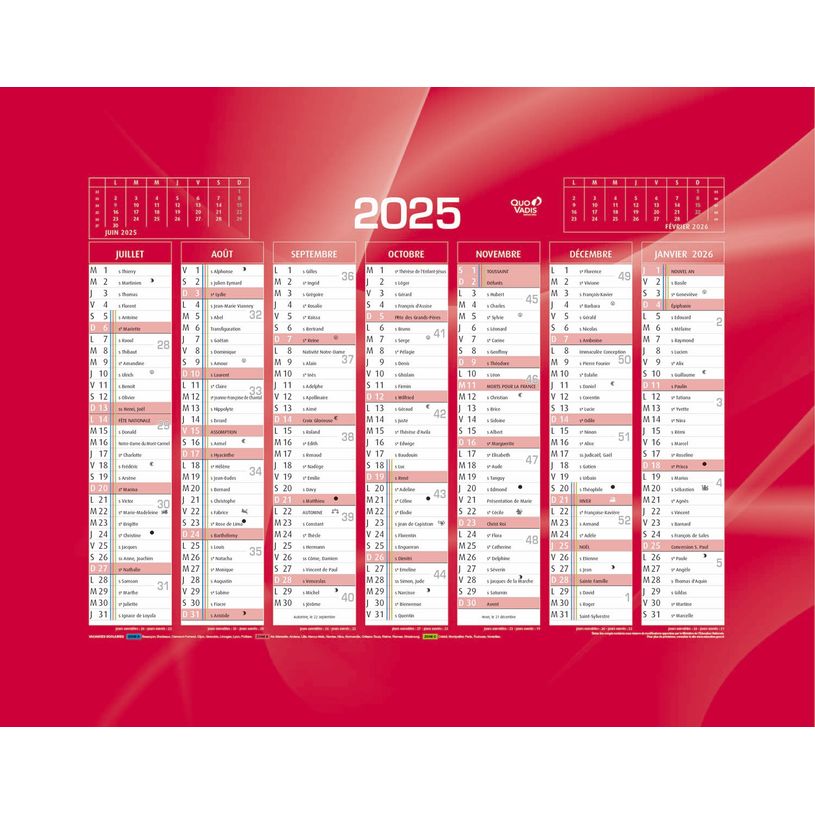 3371010307029-Quo Vadis - Calendrier bancaire 7 mois par face - 13,5 x 18 cm - rouge-P_79349433_2-1