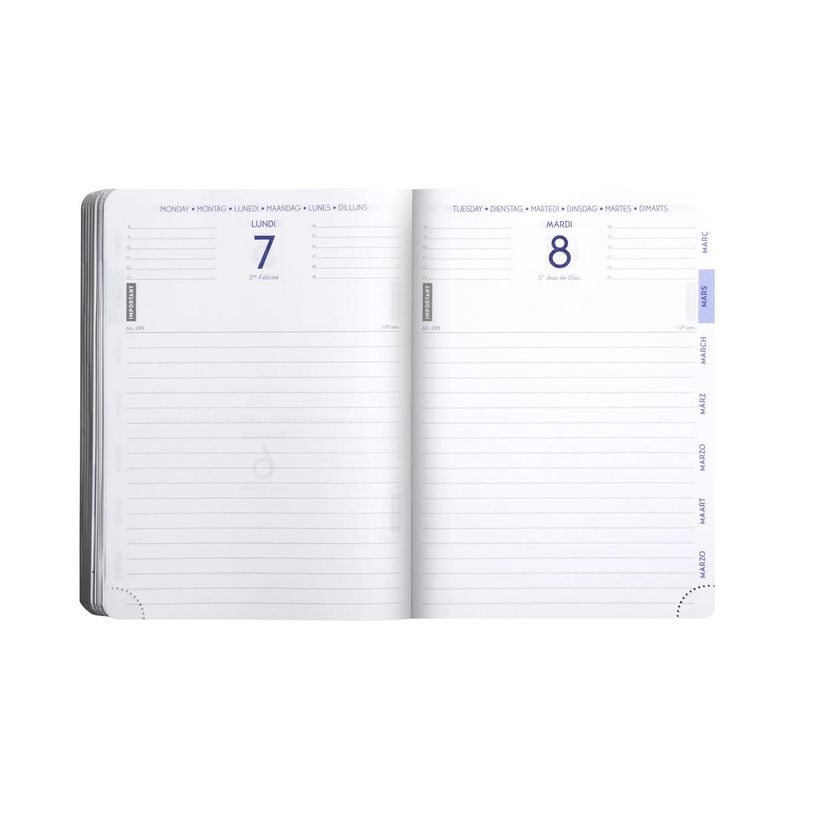 3660942000031-Agenda Tweed - 1 jour par page - 12 x 17 cm - disponible dans différentes couleurs - Exaco-P_79351654_4-2