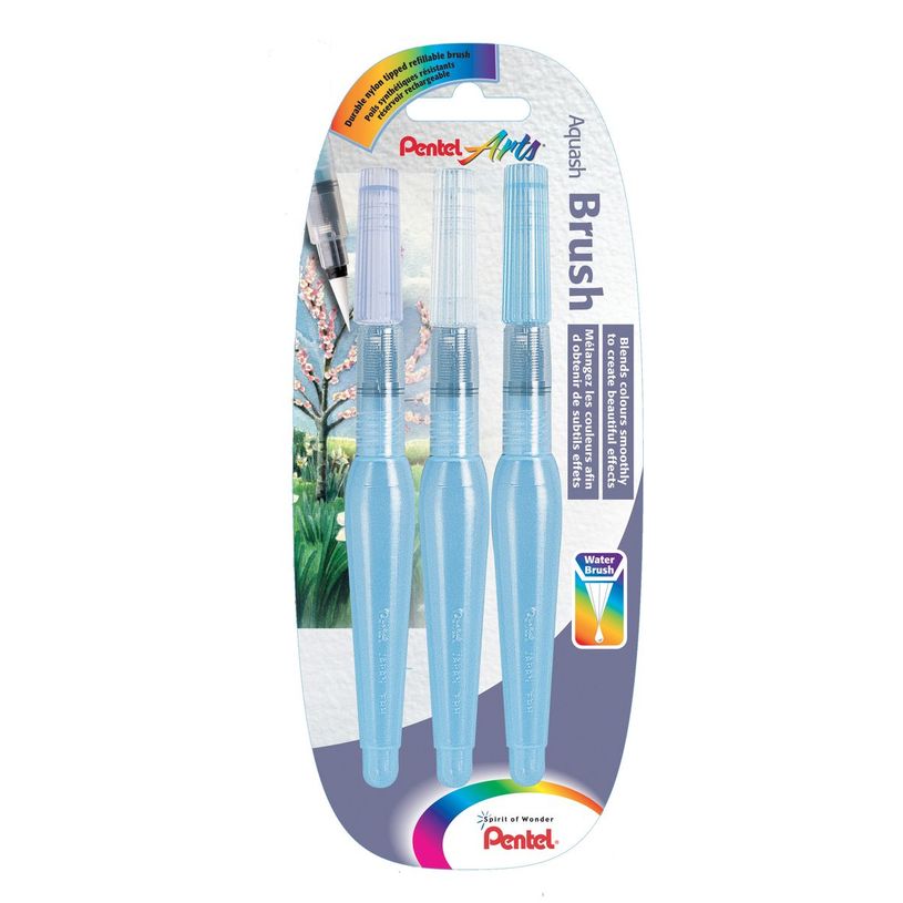 5011433137183-Pentel Arts - Set 3 pinceaux à réservoir d'eau - Calligraphie-P_79352036_1-0