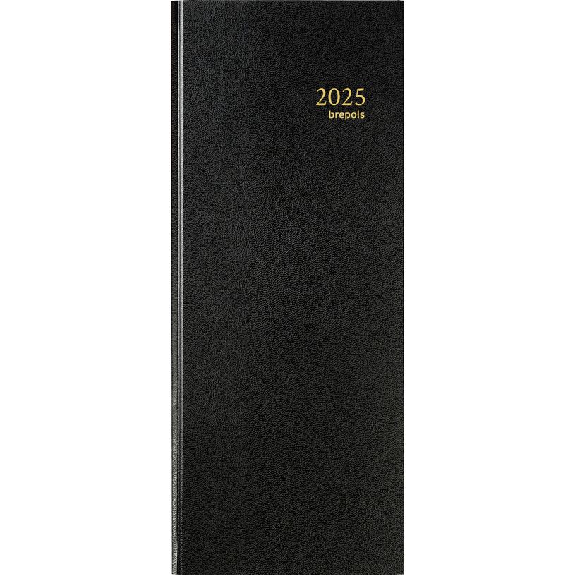 5412303130424-Agenda de la banque Lima 2ème volume - 1 jour sur 2 pages - 14,3 x 32,5 cm - noir - Brepol-P_79353467_1-0