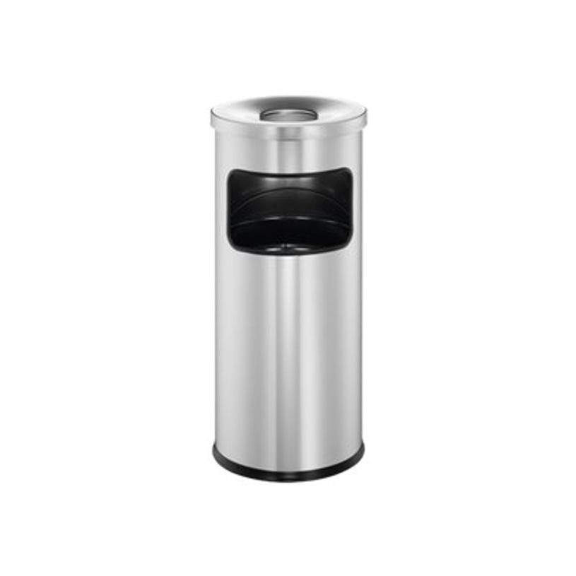 8710968251513-Durable - Corbeille à papier 17L + cendrier avec étouffoir - argent-P_79360912_1-0