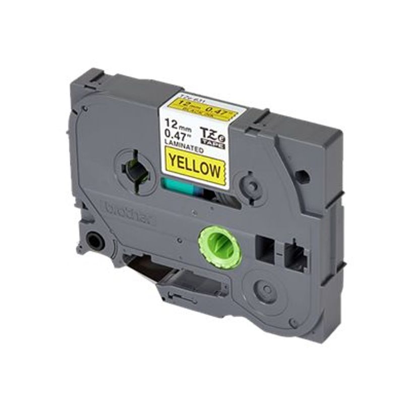 4977766686686-Brother TZe631 - Ruban d'étiquettes auto-adhésives - 1 rouleau (12 mm x 8 m) - fond jaune-P_79360933_7-5