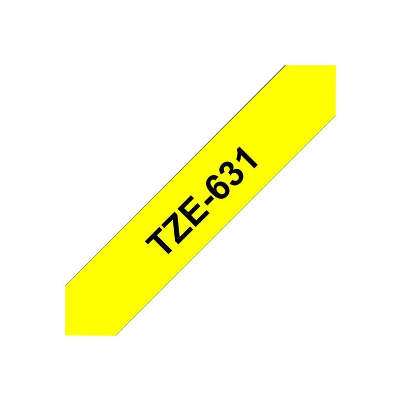 4977766686686-Brother TZe631 - Ruban d'étiquettes auto-adhésives - 1 rouleau (12 mm x 8 m) - fond jaune-P_79360933_8-6