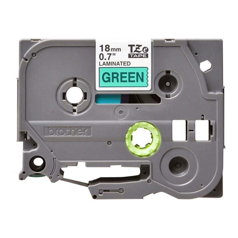 4977766691970-Brother TZe741 - Ruban d'étiquettes auto-adhésives - 1 rouleau (18 mm x 8 m) - fond vert -P_79360937_5-1