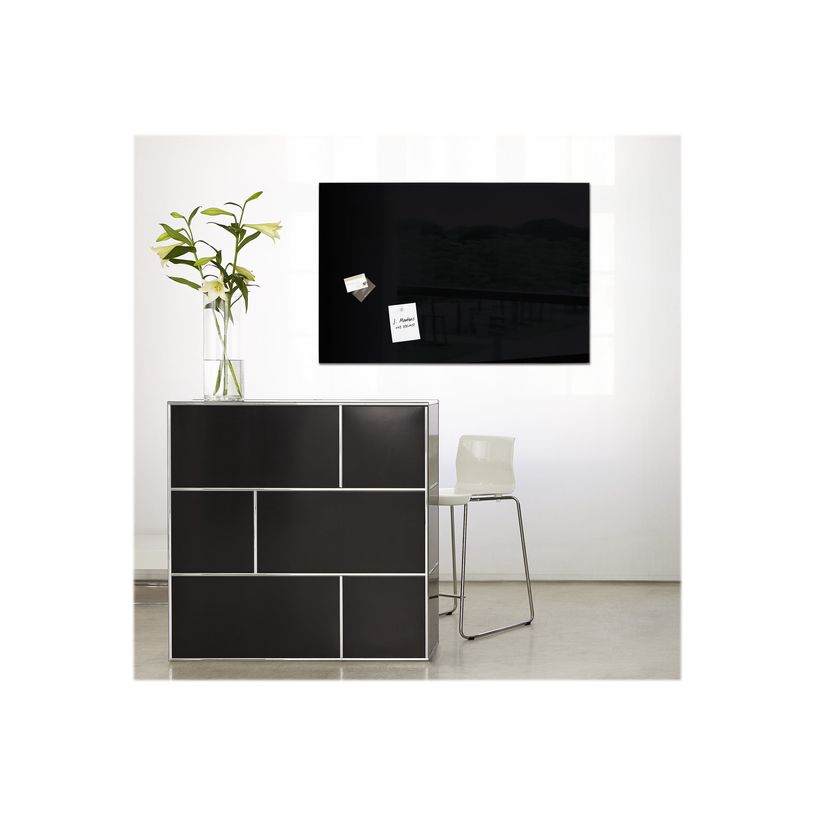 4004360887642-Sigel Artverum - Tableau magnétique en verre - 100 x 65 cm - noir-P_79362250_5-4