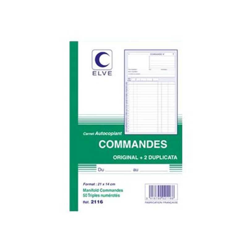 3416790021168-ELVE - Manifold Carnet de commandes - 50 tripli - 21 x 14 cm-P_79362516_1-0