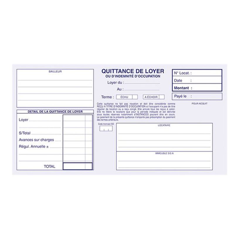 3416790023070-ELVE - Manifold Carnet de quittances de loyer - 50 tripli - 10,5 x 21 cm-P_79362525_2-1