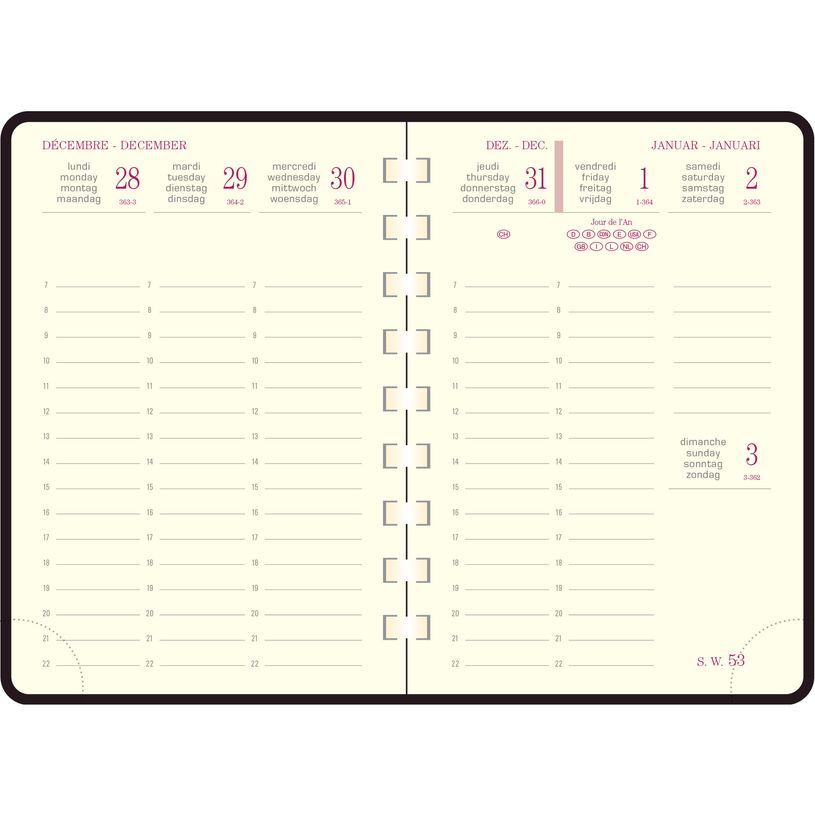 3660942124300-Agenda de poche spiralé Cassandra Eurotime 13S - 1 semaine sur 2 pages - 9 x 13 cm - disponible dans diff-P_79363156_5-3