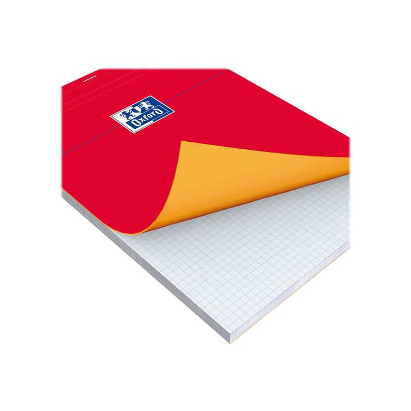 2012347544695-Oxford - Bloc notes - A4 - 160 pages - petits carreaux - 80G - rouge-P_79363387_6-3