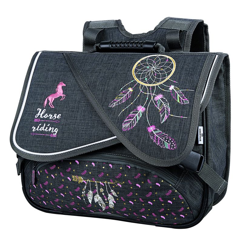 3664447100173-Cartable Cheval 38 cm - 2 compartiments - Oberthur-P_79363505_1-0