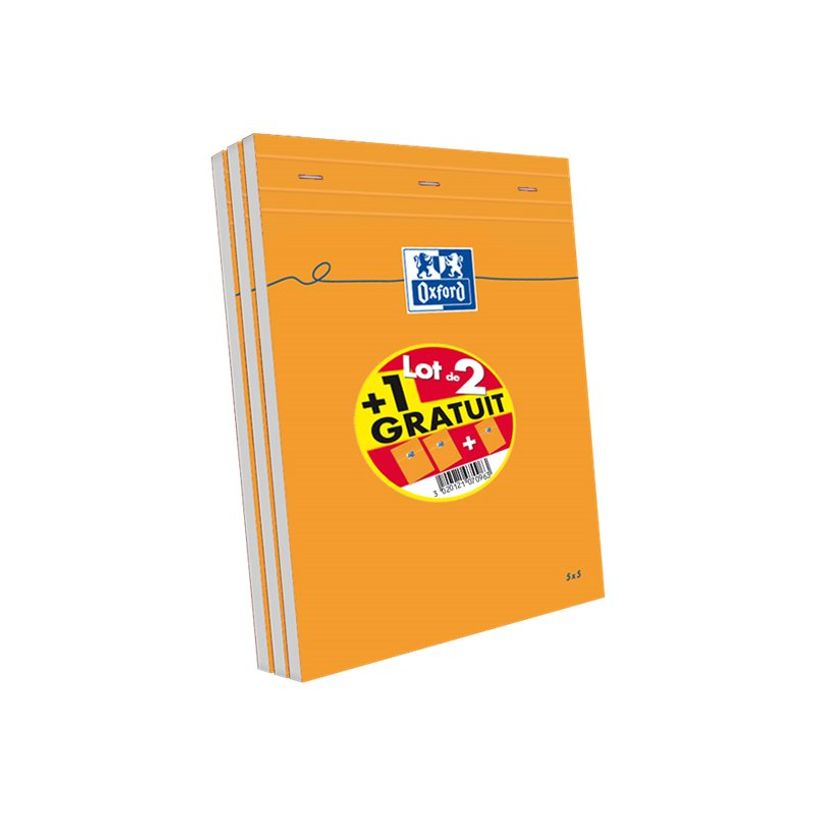 3020121070963-Oxford - Pack de 3 Blocs notes - A4 - 160 pages - petits carreaux - 80g - orange-P_79363555_2-1