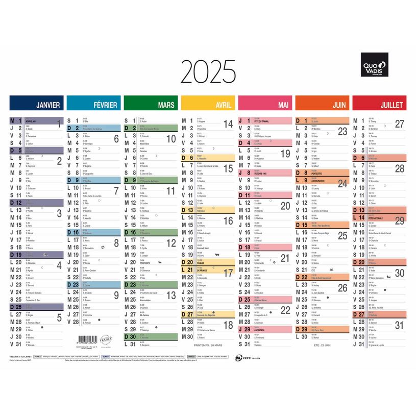 3371010323272-Quo Vadis Arc en Ciel - Calendrier 7 mois par face - 33,5 x 43 cm-P_79364526_1-0
