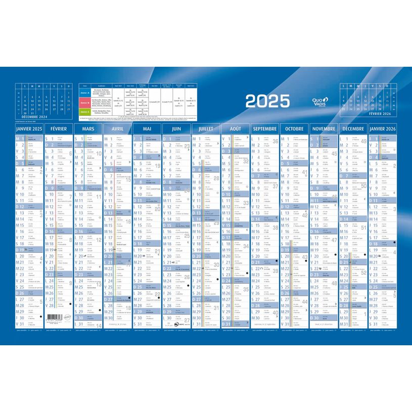 3371017523583-Quo Vadis - Calendrier horizontal 13 mois sur 1 face - 43 x 65 cm - bleu-P_79364635_1-0