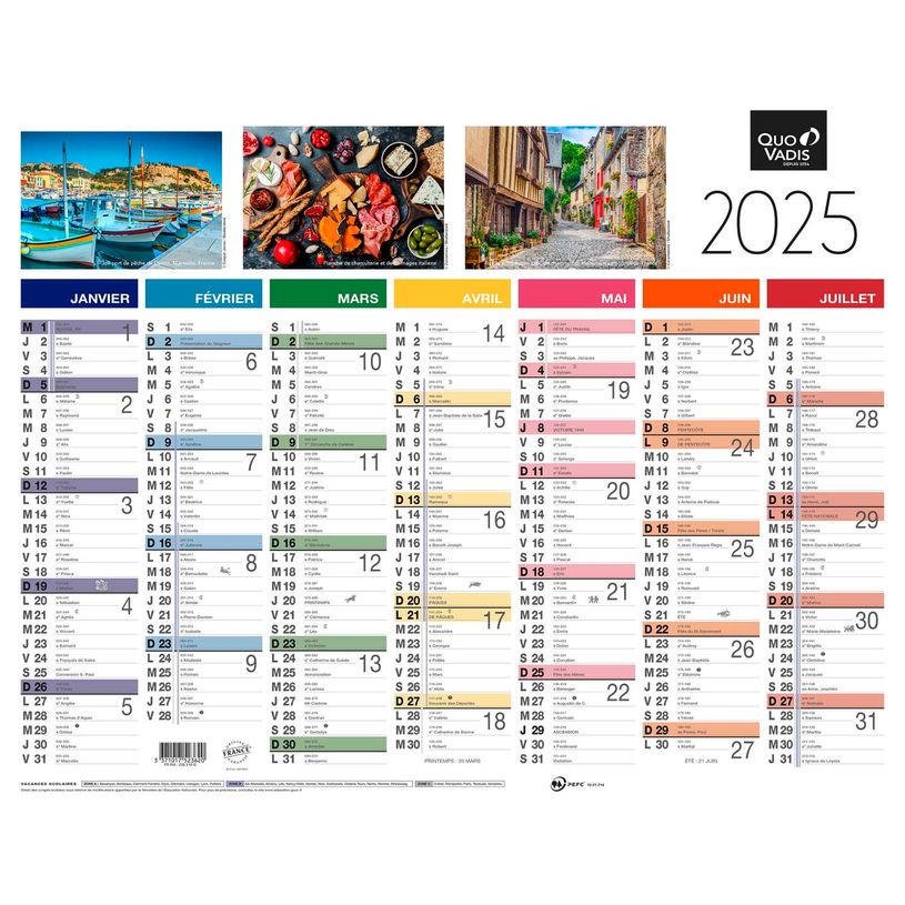 3371017523620-Quo Vadis - Calendrier Fantaisie 7 mois par face - 43 x 33,5 cm - Tradition-P_79364639_1-0