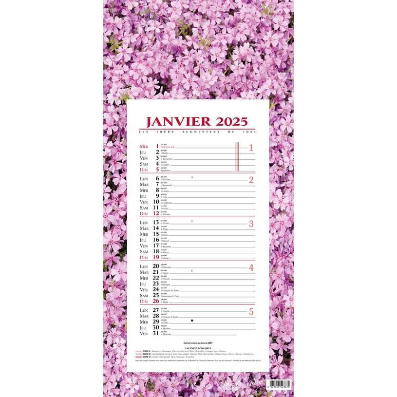 3371017523675-Quo Vadis Fleurs - Calendrier bloc mensuel - 16 x 33,5 cm-P_79364644_1-0