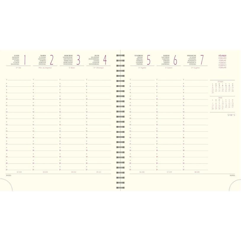 3660942032025-Agenda Vérone - 1 semaine sur 2 pages - 16 mois - 15 x 17 cm - disponible dans différente-P_79365126_7-5