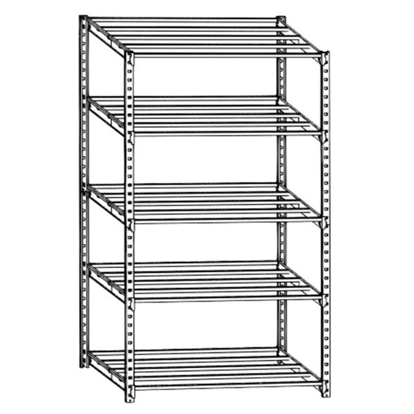 3660141140279-Paperflow Rang'Eco - Rack à étagère - élément de départ - 100 x 200 x 34 cm-P_79365923_2-1