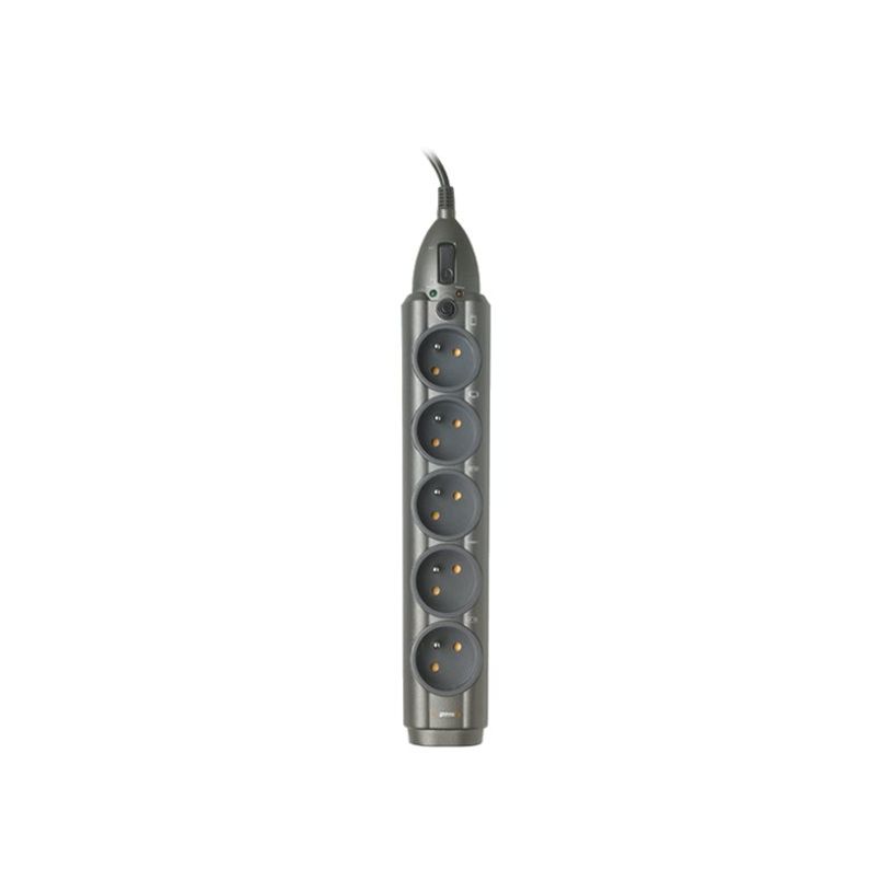 3700085612705-INFOSEC S5 BLACK Line II - Multiprise parafoudre 5 prises - parasurtenseur 2500 W-P_79367149_1-0
