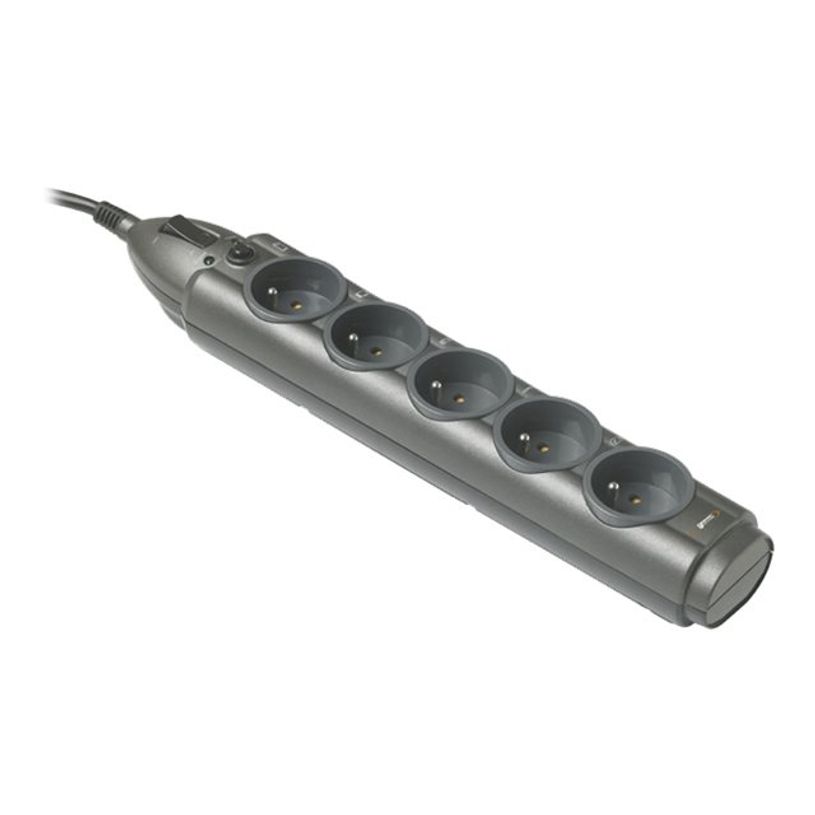 3700085612705-INFOSEC S5 BLACK Line II - Multiprise parafoudre 5 prises - parasurtenseur 2500 W-P_79367149_2-1