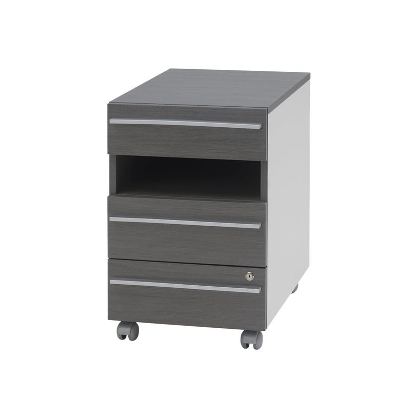 3483600292452-Caisson mobile HARMONICA - 3 tiroirs - Chêne gris-P_79367293_1-0