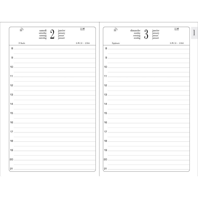 3660942007795-Agenda Travers - 1 jour par page - 13,5 x 21 cm - noir - Exacompta--1