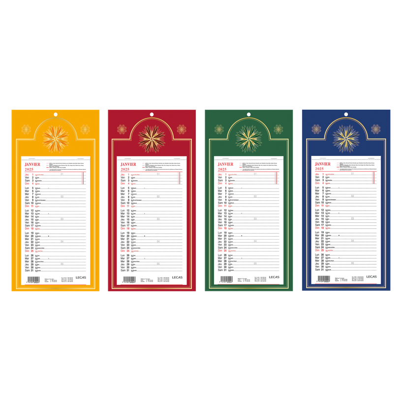 3147281690050-Calendrier Mensuel Long Lecas - 1 mois par page    16x33  cm - disponible dans 4 décors - -P_79370343_1-0