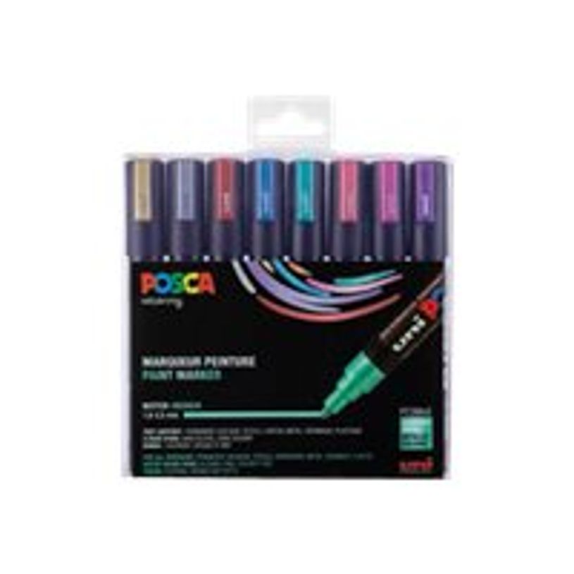 3296280021737-Posca - Pack de 8 marqueurs peinture pointe moyenne - couleurs assorties-P_79373210_3-0