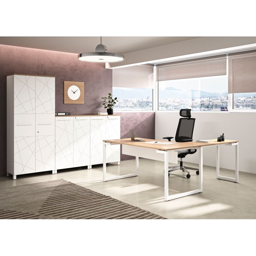 3483600202062-Voile de fond pour bureau SUNDAY - L160 cm - Blanc-P_79375119_2-1