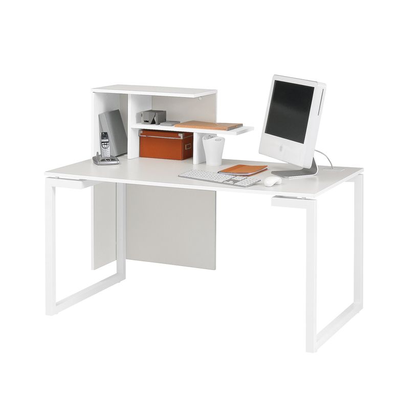 3483600289056-Surmeuble d'appoint ou comptoir d'accueil SUNDAY - L 83/61 x H 98/110 x P 32 cm - Gris-P_79375180_4-3