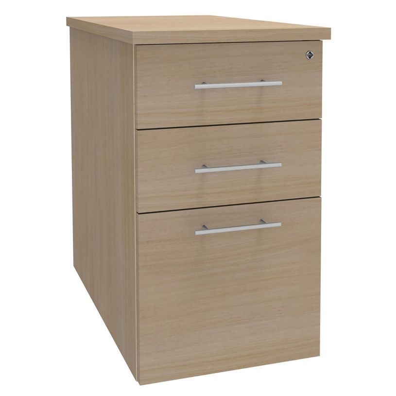 3253310175747-Caisson bout de bureau IDRA/DUAL - L43 x P80 cm - Imitation Chêne clair-P_79376849_1-0