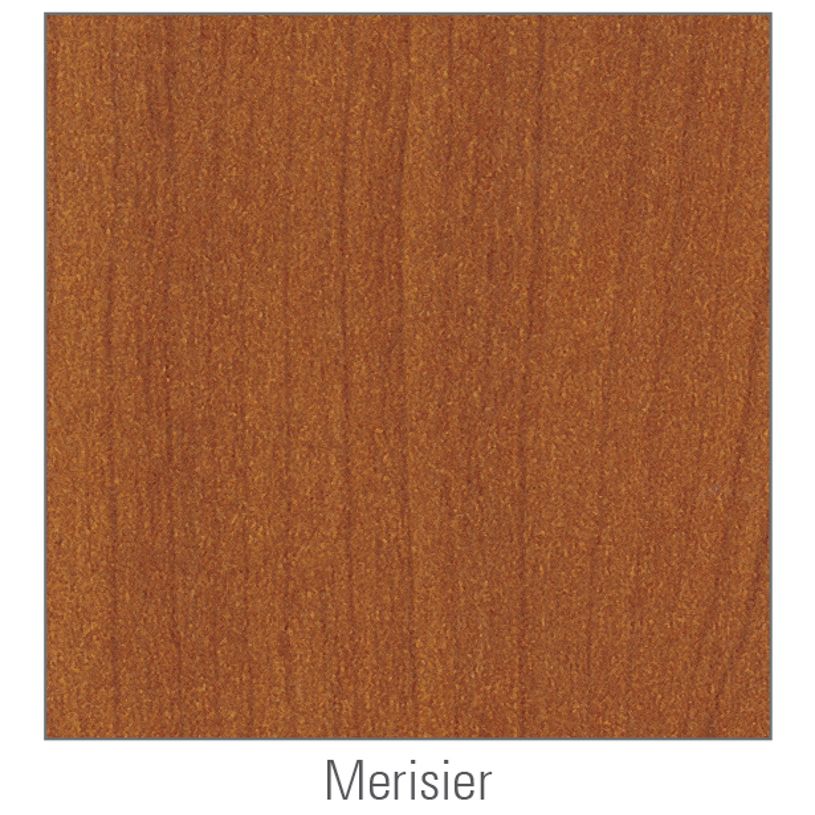 2012348123042-Bureau droit IDRA - L140 cm - Pieds alu - plateau imitation Merisier-P_79377026_3-2