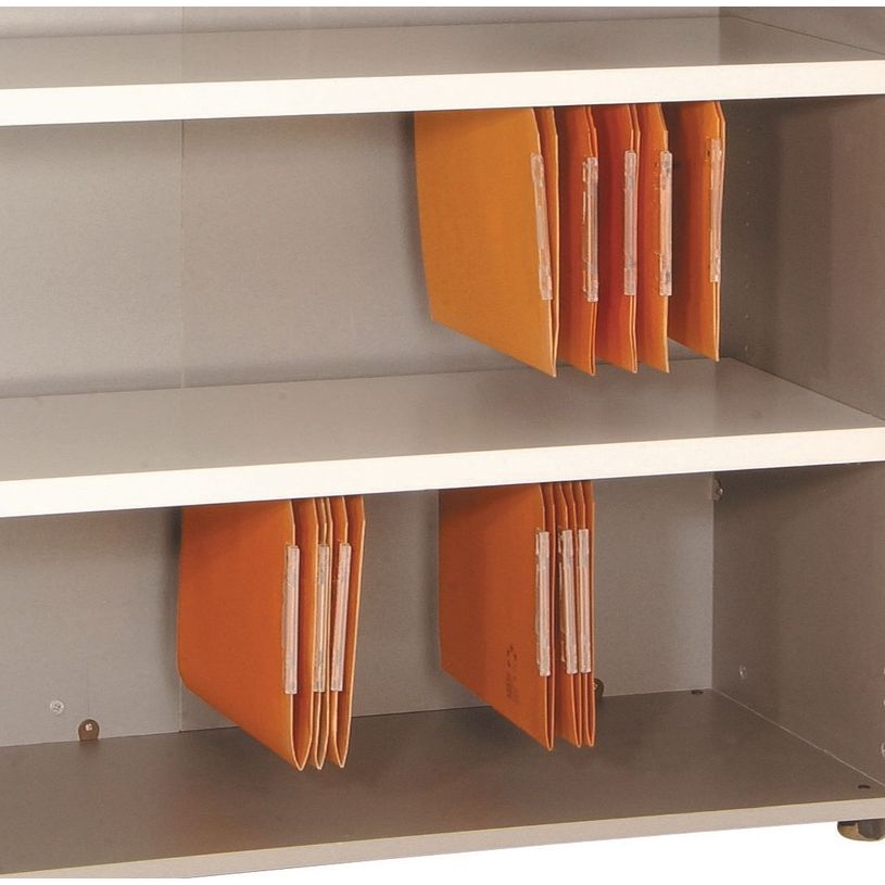 2012348123356-Armoire mi-haute IDRA/DUAL -  L80 x H102 x P47 - 2 portes - 2 tablettes métal DS - Corps anthracite - -P_79377057_6-5