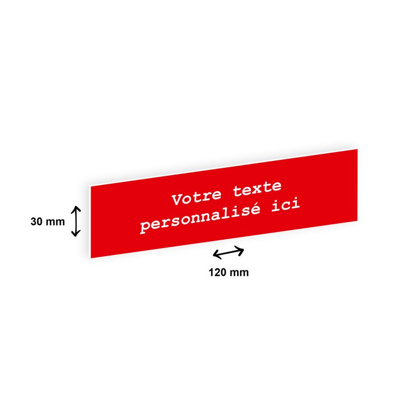 2012348177588-Plaque boîte à lettres personnalisée avec votre texte - 120 x 30 mm - rouge - adhésivé-P_79384148_1-0