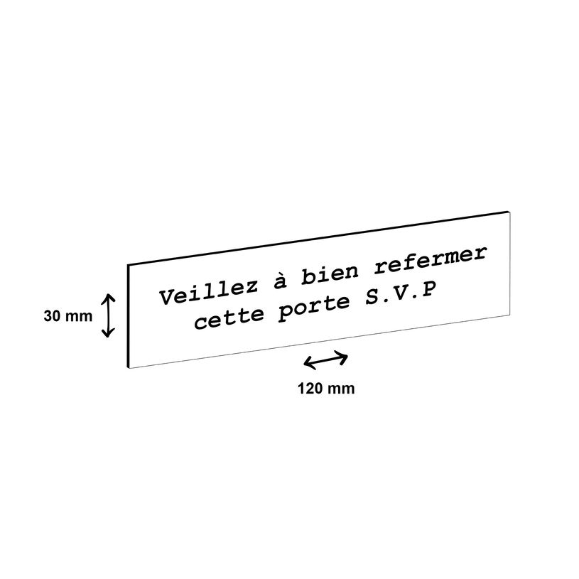 2012348177625-Plaque boîte à lettres personnalisée avec votre texte - 120 x 30 mm - blanche - adhésiv-P_79384150_2-1