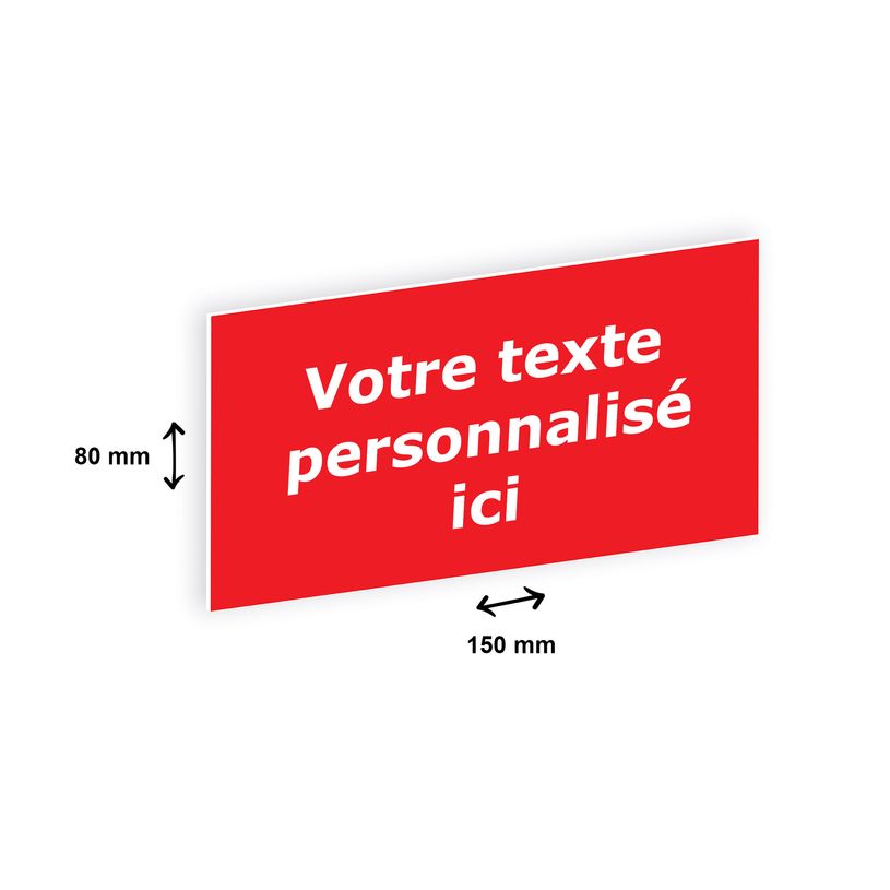 2012348178387-Plaque personnalisée avec votre texte - 150 x 80 mm - rouge - adhésivée prête à poser-P_79384188_1-0