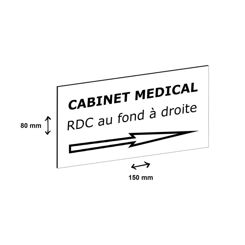 2012348178424-Plaque personnalisée avec votre texte - 150 x 80 mm - blanche - adhésivée prête à pose-P_79384190_2-1