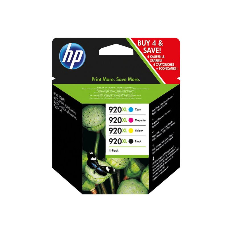 887111497338-HP 920XL - Pack de 4 - noir et 3 couleurs - cartouche d'encre originale (C2N92AE)-P_79386280_3-1