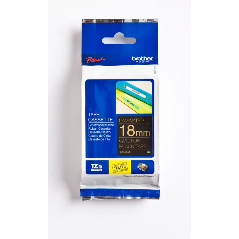 4977766685764-Brother TZe344 - Ruban d'étiquettes auto-adhésives - 1 rouleau (18 mm x 8 m) - fond noir -P_79388320_4-0