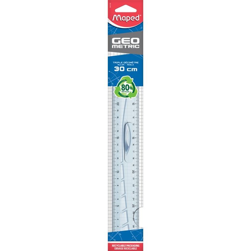 3154142421302-Maped Geometric - Règle triple décimètre 30 cm - transparente-P_79388331_1-0