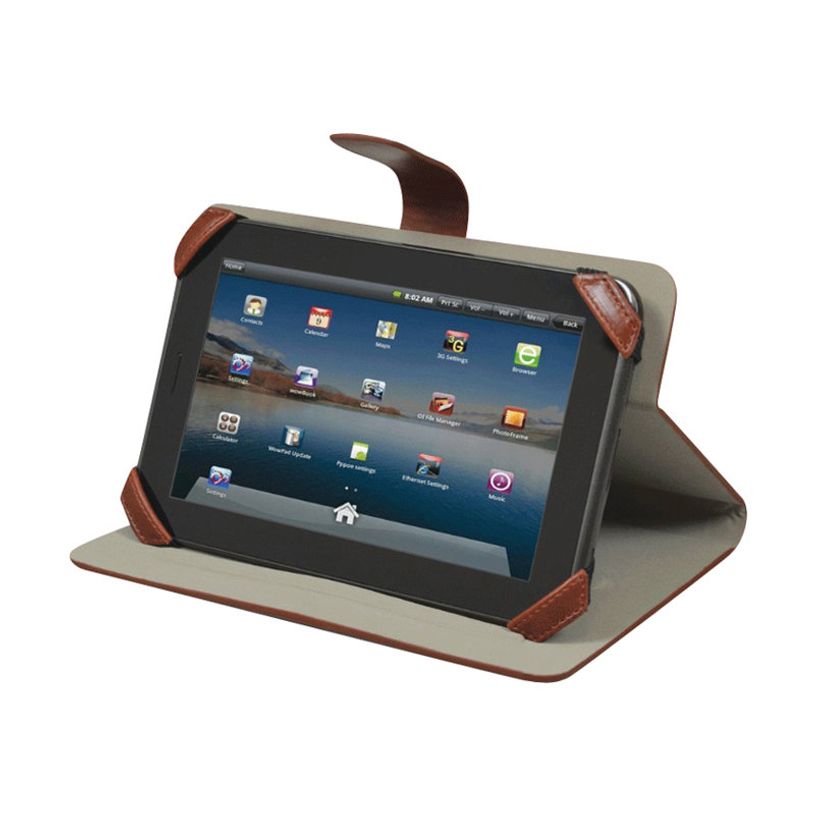 3567042013421-PORT MANILLE - Coque de protection pour tablette - universel - 7 pouces - cuir brun-P_79388642_1-0