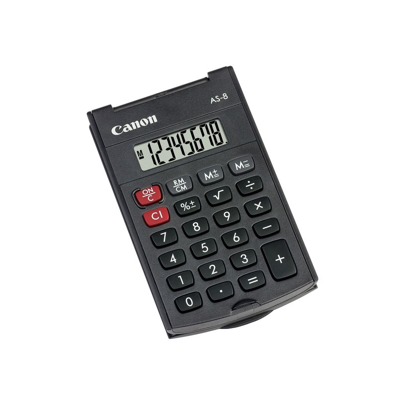 4960999790138-Calculatrice de poche Canon AS-8 - 8 chiffres - alimentation batterie-P_79394972_4-0