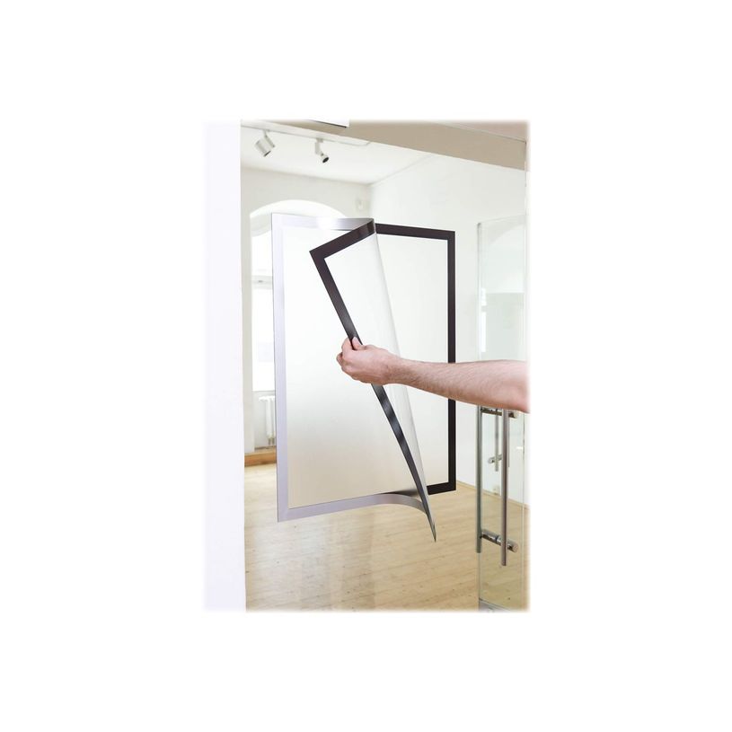 4005546406718-Durable Duraframe Poster - Cadre d'affichage adhésif - A2 - argent-P_79395368_6-5