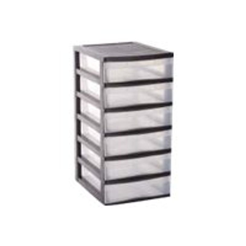 3234534165127-Fast Standard - Tour de rangement 10 tiroirs - noir/transparent-P_79395531_1-0