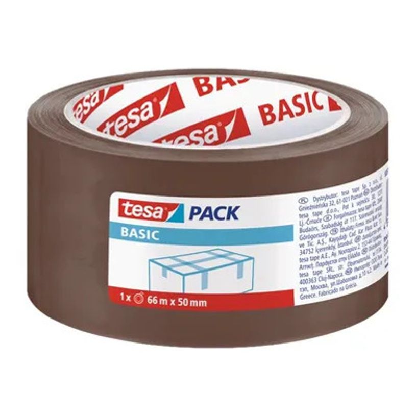 4042448276124-Tesapack Basic - Ruban adhésif d'emballage - 50 mm x 66 m - havane-P_79396158_1-0