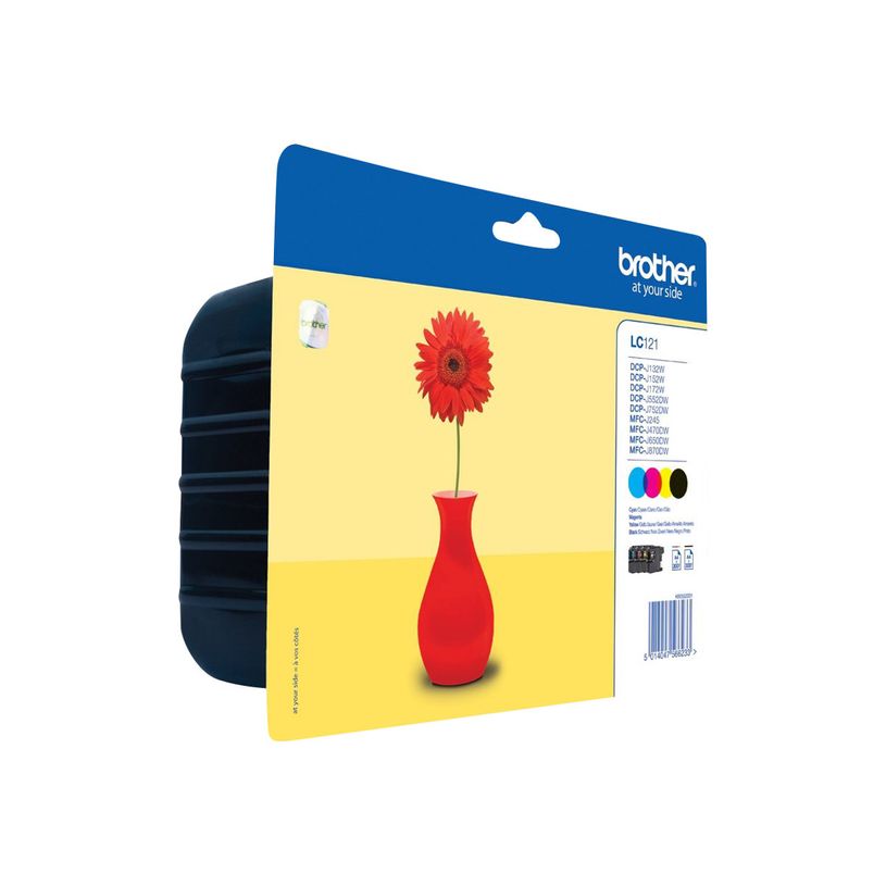 5014047566233-Brother LC121 - Pack de 4 - noir, cyan, magenta, jaune - cartouche d'encre originale-P_79396212_1-0