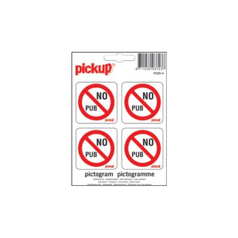 8711234037237-Pickup - Pictogramme - No pub - 4 autocollants 100 x 100 mm-P_79396255_1-0
