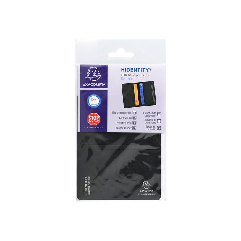 3130630054023-Exacompta Hidentity - Etui de protection de carte de visite - PVC - noir-P_79397557_3-2