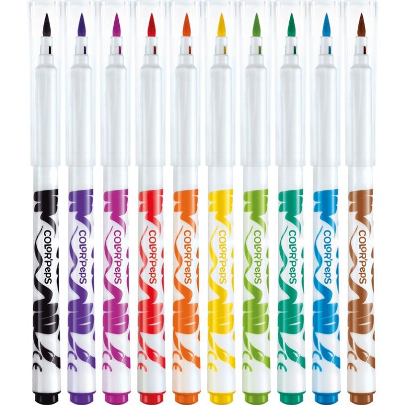 3154148480105-Maped Color'Peps - 10 Feutres pinceaux à pointe souple-P_79397848_2-1